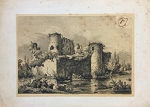 Eau-Forte " Chateau de Blanquefort - 1845"