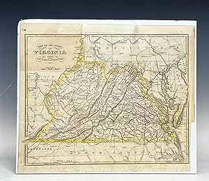 1845 Hand-Colored Map of Virginia