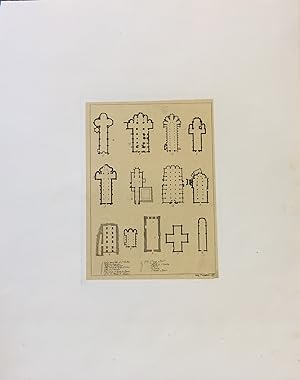 Eau-Forte "13 plans d'églises de la Gironde"