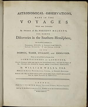 Astronomical Observations, made in the Voyages which were undertaken [.], for making discoveries ...