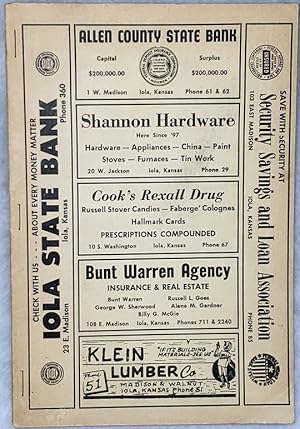City Directory of Iola, Kansas with Elsmore, Gas, Humbolt [Humboldt], LaHarpe, Moran and Allen Co...