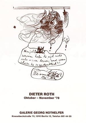 Ausstellungsplakat zur Ausstellung in der Galerie Georg Nothelfer. Oktober - November 1978.