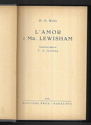 L'Amor i Mr.Lewisham. Biblioteca Oreig Proa 1930