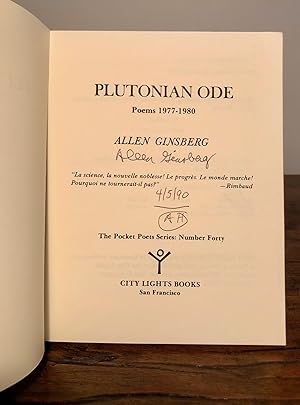 Plutonian Ode Poems 1977-1980