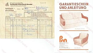 Garantieschein und Anleitung für Doppelliegesofa EW 577/32 und Sessel EW 577/31