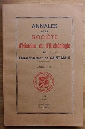 Annales de la Société d'histoire et d'archéologie de l'arrondissement de Saint-Malo - 1981