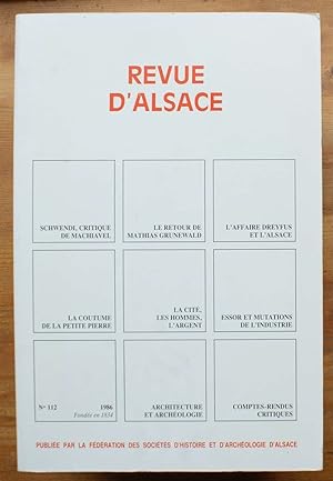 Revue d'Alsace numéro 112 - 1986