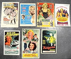 Marilyn Monroe. Programas de cine originales. Film programs. Cinema