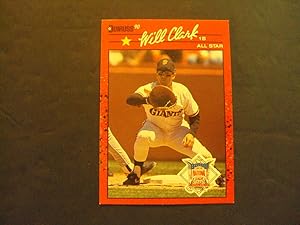 Will Clark Baseball Card Donruss #707 1990 Error Card