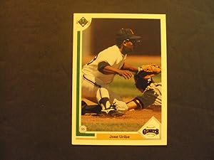 Jose Uribe Baseball Card Upper Deck #207 1991 Error Card