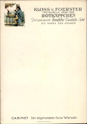 Ansichtskarte / Postkarte Reklame Kloss und Foerster Rotkäppchen Sekt, Freyburg an der Unstrut, T...