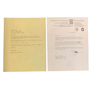 Typed Letter Signed to Mel Kavin discussing Bookbinding, etc.
