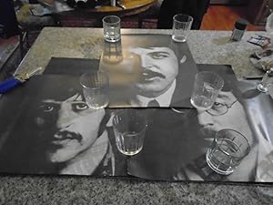 3 Vintage Beatles Close-Ups Paul, John and George Black /White Posters 20 x 15