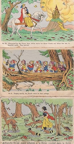 Snow White & The Seven Dwarves French Walt Disney 3 Old Postcard s