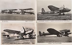 Bristol Beaufort Bomber 4x WW2 Real Photo Aircraft Postcard s
