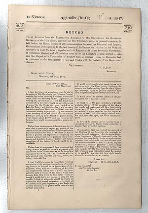 Legislative Assembly communications regarding Lake St. Peter