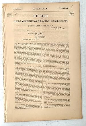Report of the Special Committee on the Quebec Turnpike Roads