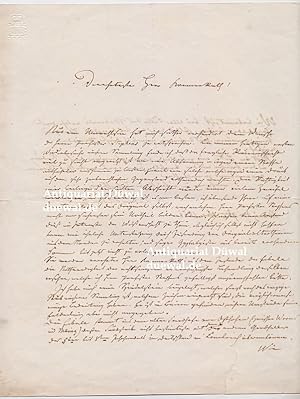 Eigenhändiger Brief mit Unterschrift. Mainz, den 9ten Nov. 1861. 1 1/2 S. 4to.