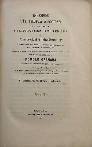 Invasione del colera asiatico in Genova e sua propagazione nellanno 1854.
