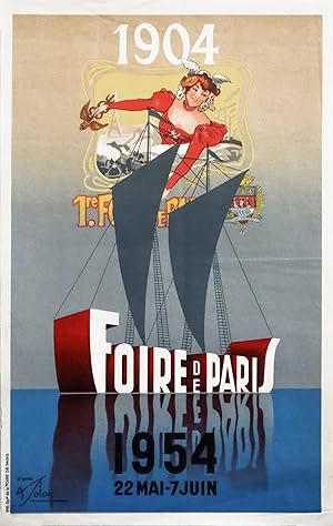1954 French Exhibition Poster, Foire de Paris (Paris Fair)