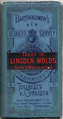 Bartholomew's New Reduced Survey. Sheet 10. Lincoln Wolds. Scale 2 Miles to an Inch. Coloured for...