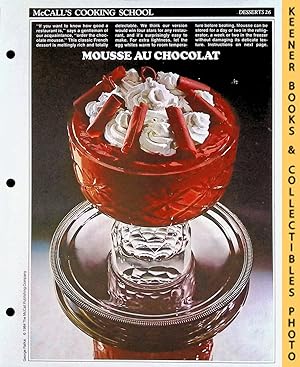 McCall's Cooking School Recipe Card: Desserts 26 - Chocolate Mousse : Replacement McCall's Recipa...