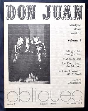 Don Juan - Analyse d'un mythe (Vol. 1) - Obliques n°4 -