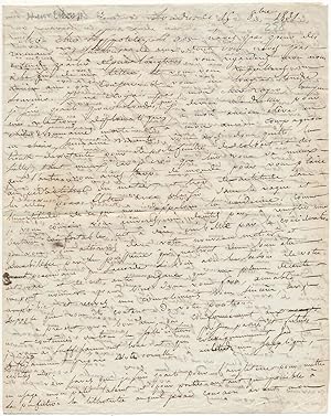 Charles Louis Stanislas HEURTELOUP lettre autographe signée chirurgien