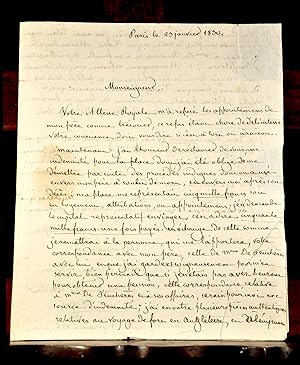 Lettre de chantage adressée à Louis Henri Joseph, Duc de Bourbon puis Prince de Condé (1756-1830)...