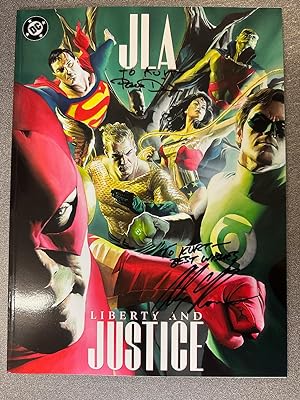 JLA: Liberty and Justice--DC--Signed Alex Ross and Paul Dini--Treasury Size