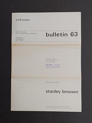 Art & Project Bulletin nr. 63 - Stanley Brouwn