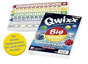 Nürnberger Spielkarten 4039 - Qwixx Big Points, 160 Blatt im 2er-Pack für noch mehr Punkte!