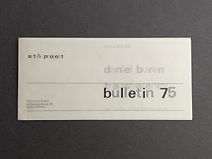 Art & Project Bulletin nr. 75 - Daniel Buren - Transparency