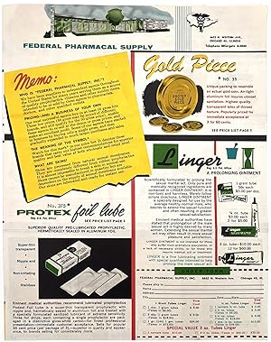 1960s Leaflet Advertising Prophylactics and Novelty Gifts
