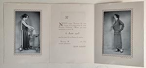 Jean Galot Couturier.12 rue d'Aguesseau ( Faubg St-Honoré) Paris VIIIe. Première collection d'Hiv...