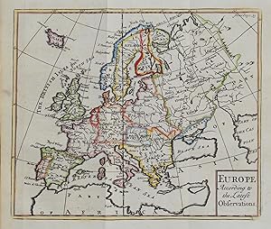 Antique Map EUROPE, John Senex original 1749