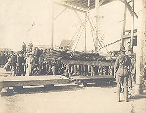 Photographic print, "Shipping whale bone to the states" [pencilled caption]