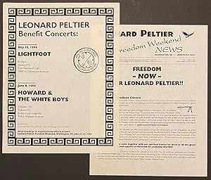 [Two handbills announcing events around Leonard Peltier Freedom Weekend]