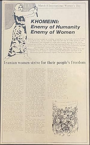 Khomeini: enemy of humanity, enemy of women [handbill]