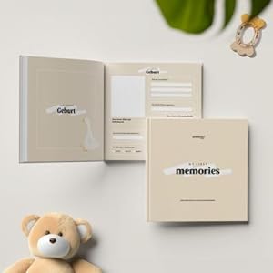 Memories2Make® "My first memories" Babybuch - Das Babybuch zum Eintragen, für die kostbarsten Aug...