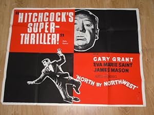 Original North By Northwest UK Quad Film/Movie Poster Alfred Hitchcock Classic