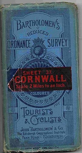 Bartholomew's Reduced Ordnance Survey. Sheet 37. Cornwall. Scale 2 Miles to an Inch. Coloured for...
