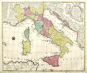 Italia annexis insulis Sicilia, Sardinia et Corsica secundum obfervationes
