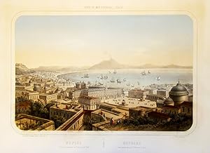 Naples vue prise au-dessus de St. Francois de Paule/Napoles vista tomada cerca de Sn. Francisco d...