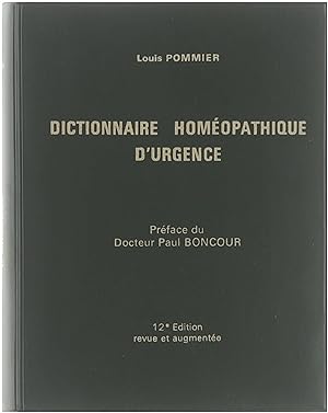 Dictionnaire Homéopathique d'Urgence