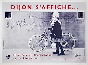 1990 French Exhibition Poster, Musee de la vie Bourguignonne, "Dijon s'affiche"