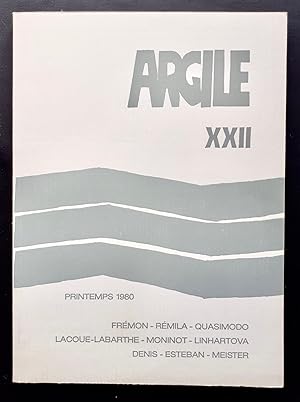 Argile n°XXII : printemps 1980.