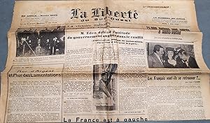 La liberté du Sud-Ouest N° 9900 du 8 mai 1936. Les Italiens en Ethiopie. Le Front Populaire. 8 m...