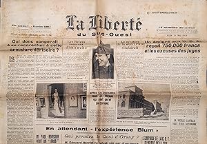 La liberté du Sud-Ouest N° 9913 du 21 mai 1936. Front populaire. 21 mai 1936.