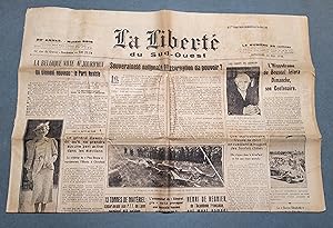 La liberté du Sud-Ouest N° 9916 du 24 mai 1936. Mort de Henri de Regnier 24 mai 1936.